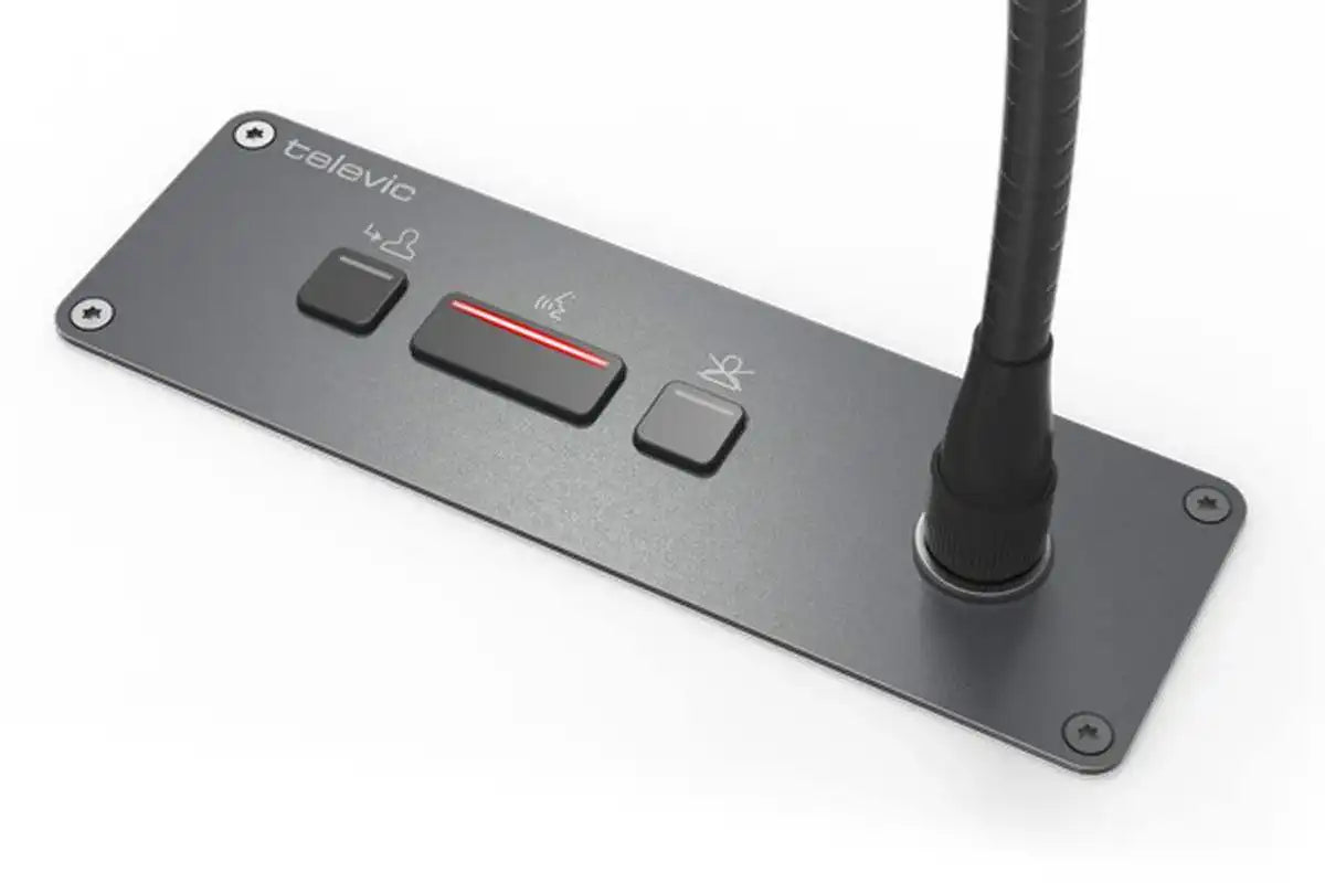 Televic Confidea F-CM Flushmount Chairman Microphone Unit - 71.98.0515 Audio Conferencing Televic