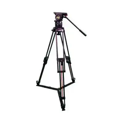 Teris TS-H20CF-Q 100mm Flat Base Fluid Head & 2-Stage Carbon Fiber Tripod System Tripods Teris