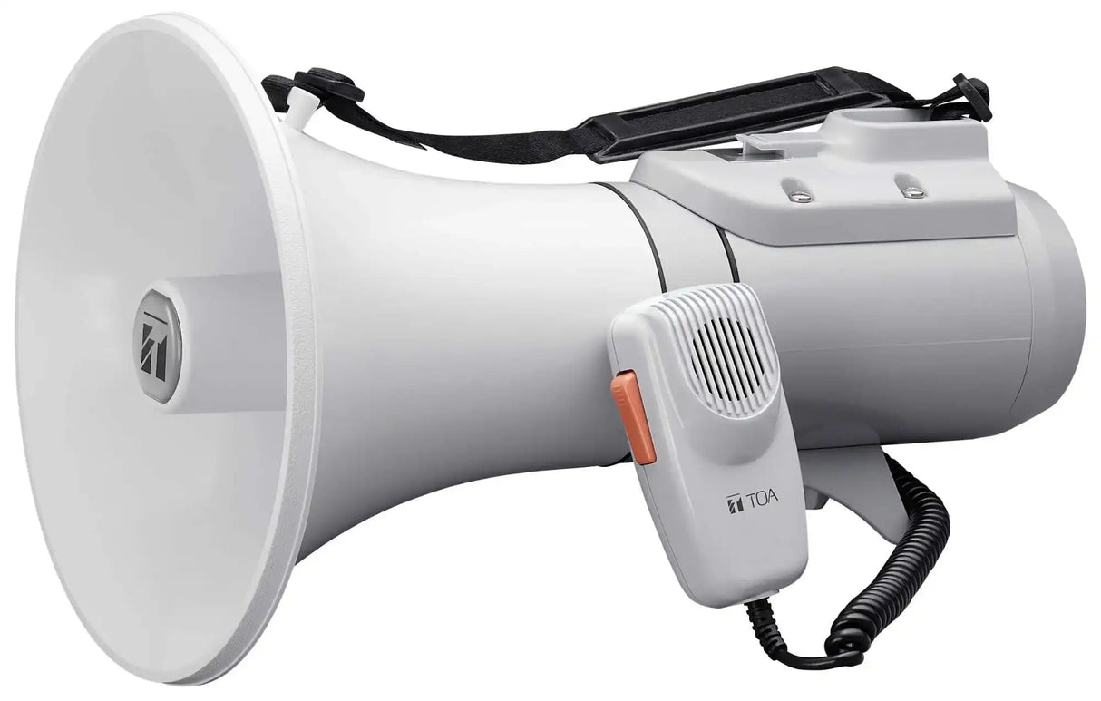 TOA Electronics 15W Shoulder-Held Megaphone with Detachable Microphone (Gray) - ER-2215 Intercoms TOA