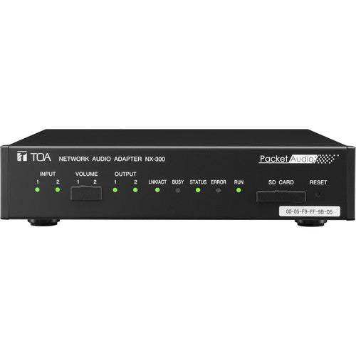 TOA Electronics 2-Channel Network Audio Adapter with AD-246 AC Power Supply - NX-300PS Intercoms TOA