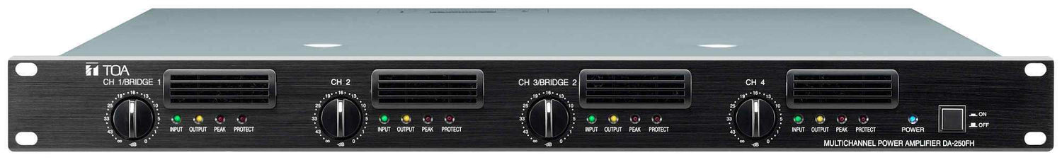 TOA Electronics 4-Channel Digital Amplifier (250W/Channel, 70V) - DA-250FH CU Audio Amplifiers TOA