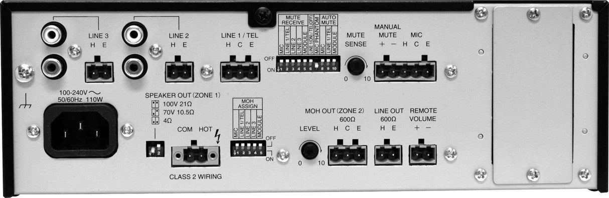 TOA Electronics 480W 5 input Amplifier & Mixer - BG-2480D-AM Audio Amplifiers TOA
