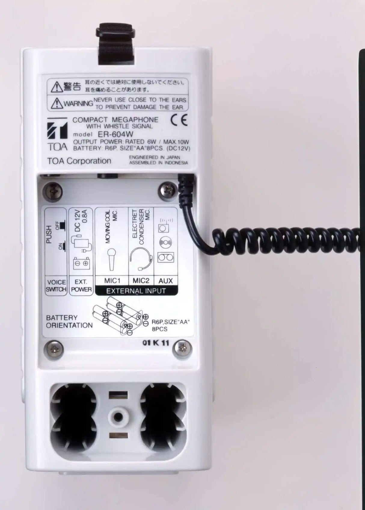 TOA Electronics 6W Speaker-Style Shoulder Megaphone with Whistle - ER-604W Intercoms TOA