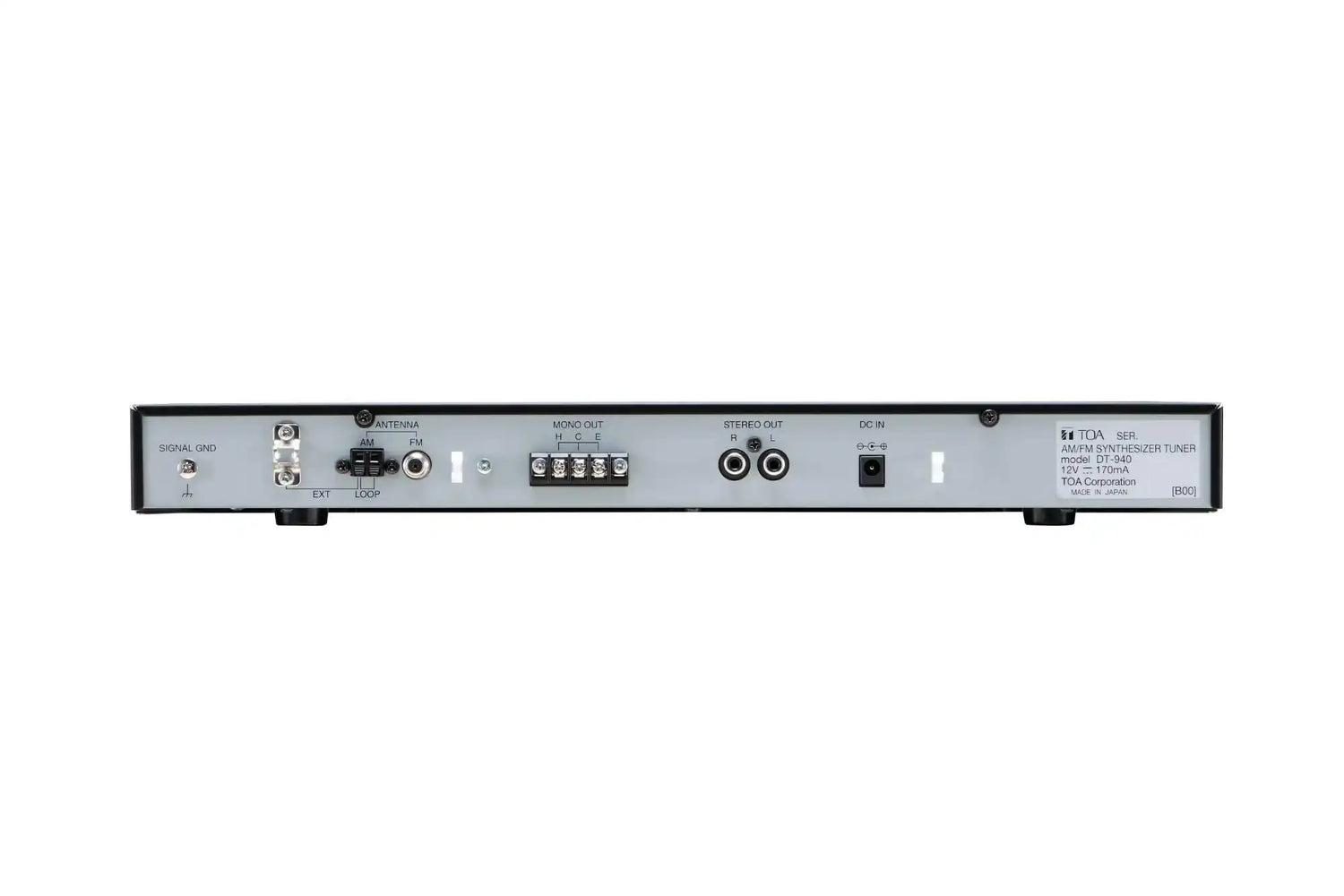 TOA Electronics AM/FM Tuner with Digital Display (1 RU, Black) - DT-940 CU Intercoms TOA