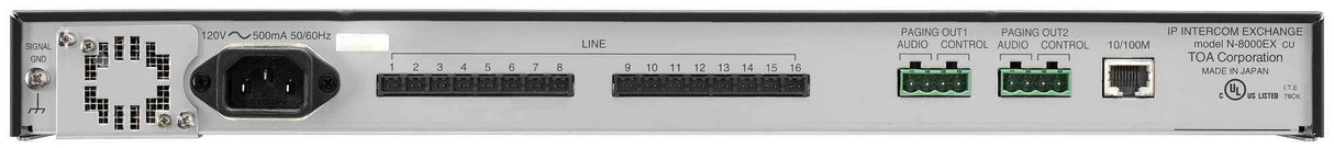 TOA Electronics IP Network Intercom Exchange - N-8000EX CU Intercoms TOA