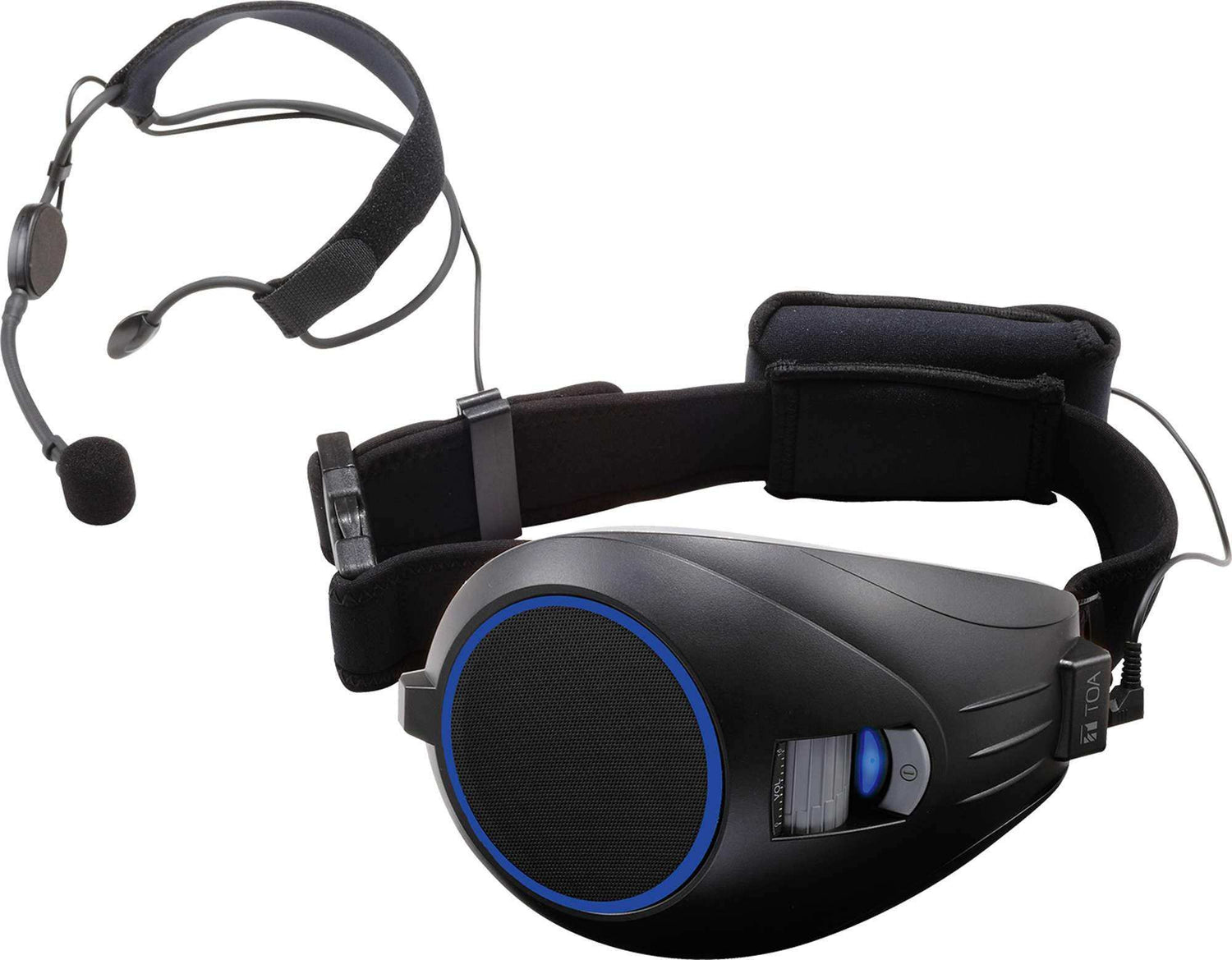 TOA Electronics Personal PA System with Headset Microphone and Bluetooth Streaming - ER-1000A-BT AMQ Headphones TOA