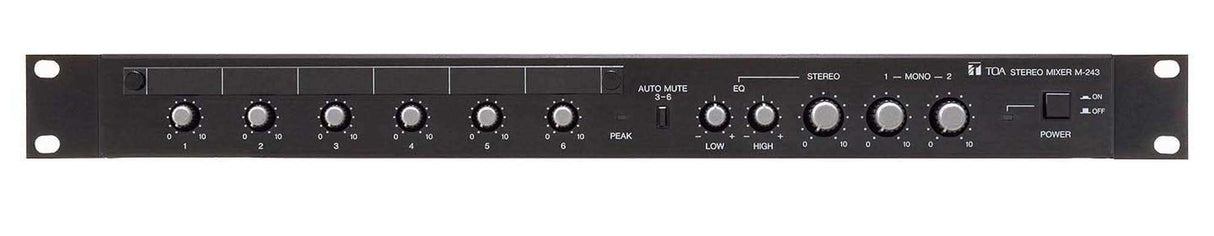 TOA Electronics Rack Mount Stereo Mixer - M-243 L Intercoms TOA