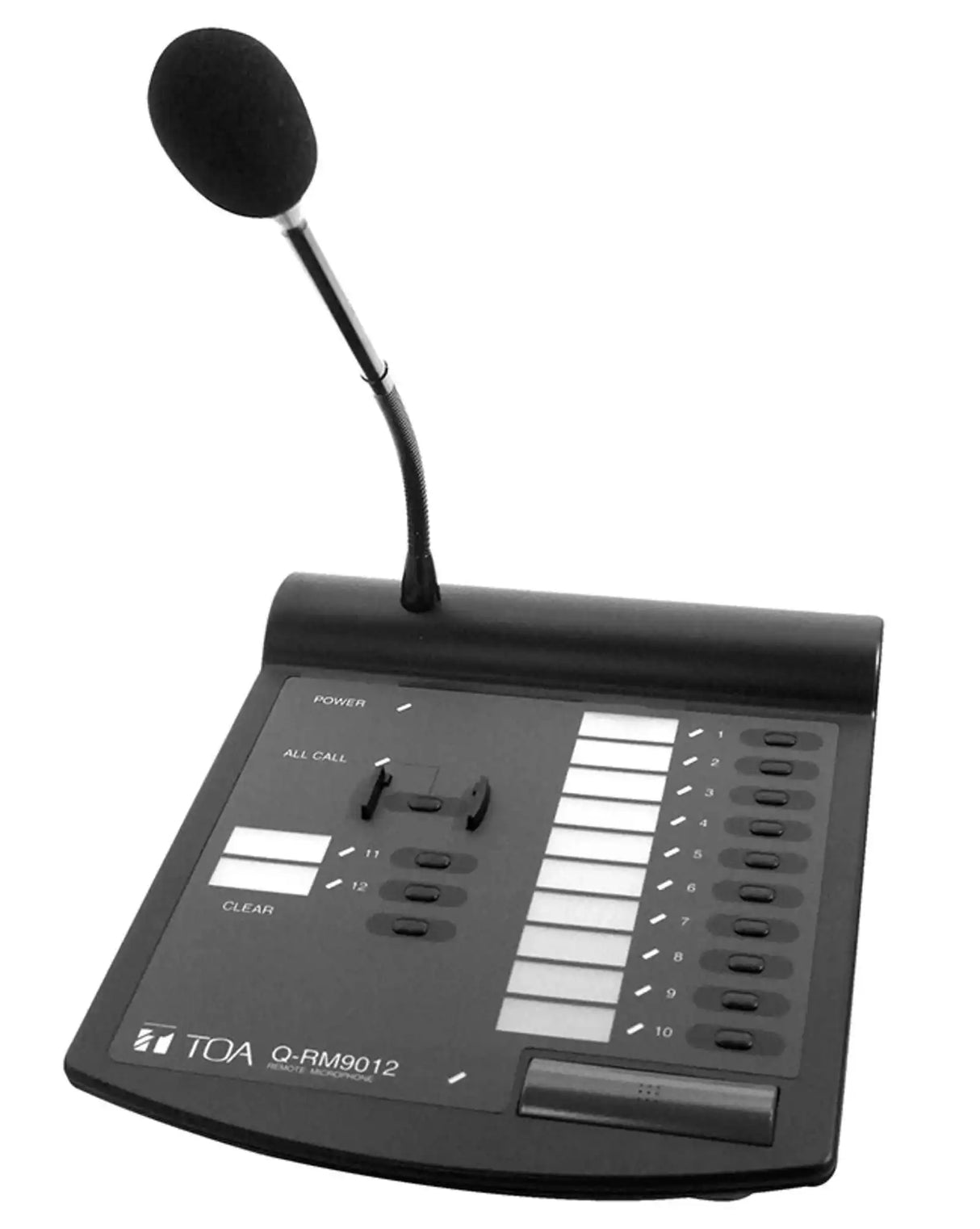TOA Electronics Remote Paging Microphone for Up To 12 Zones - Q-RM9012PS Intercoms TOA