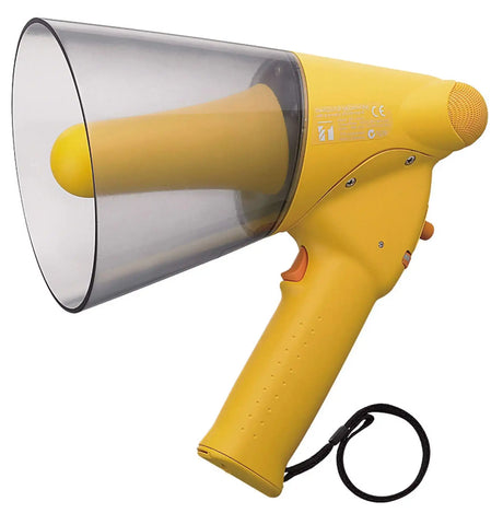 TOA Electronics Splash-Proof 6W Handheld Megaphone with Whistle (Yellow) - ER-1206W Intercoms TOA