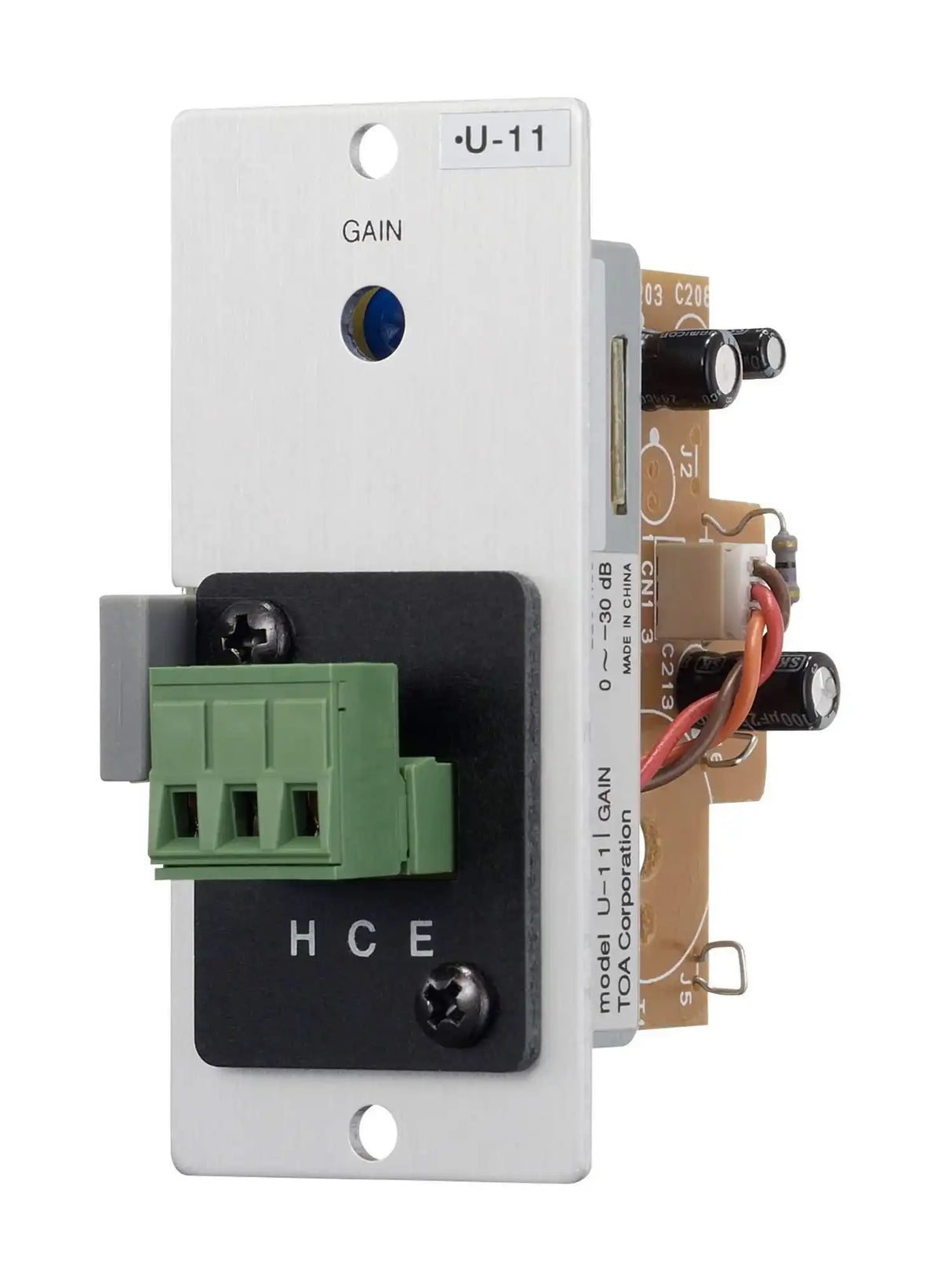 TOA Electronics Unbalanced Line Input with Mute-Receive (Terminal Block) - U-11S T Audio Components TOA