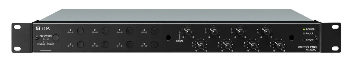 TOA Electronics VX-3000 Control Panel w/ 9 Function Keys and 8 Volume Controls (1U) - VX-3000CT AMQ Intercoms TOA