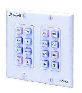 tvONE 16 button 2-gang wall mounted control panel (NA Version) - 1T-CL-322-US Electronics tvONE