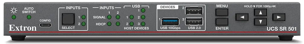Extron UCS 504 New 4x2 4K Collaboration Switcher & Scaling Receiver control Extron