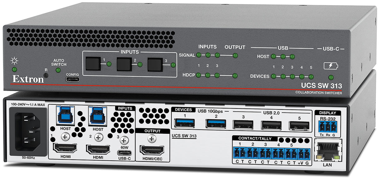 Extron UCS SW 313 3x1 4K/60 Collaboration and Presentation Switcher