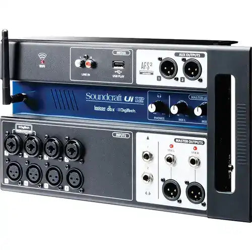 Soundcraft Ui12 12-Input Remote-Controlled Digital Mixer - 5056217 Audio Mixers Soundcraft