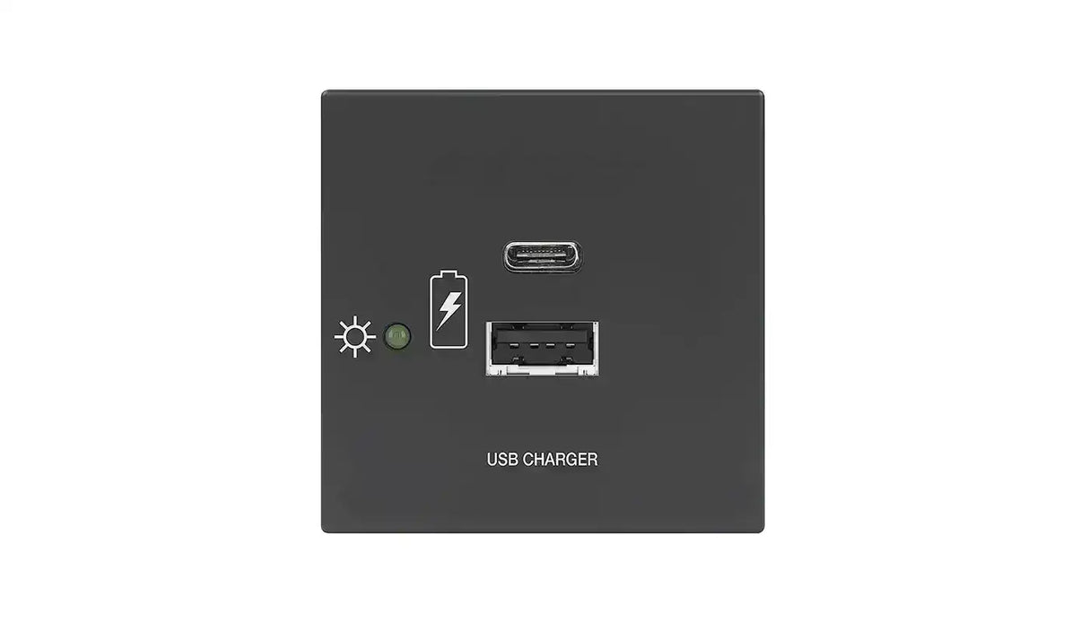 Extron Flex55 USB 311 PowerPlate (1) USB-C & (1) USB-A, White Video Conferencing Extron