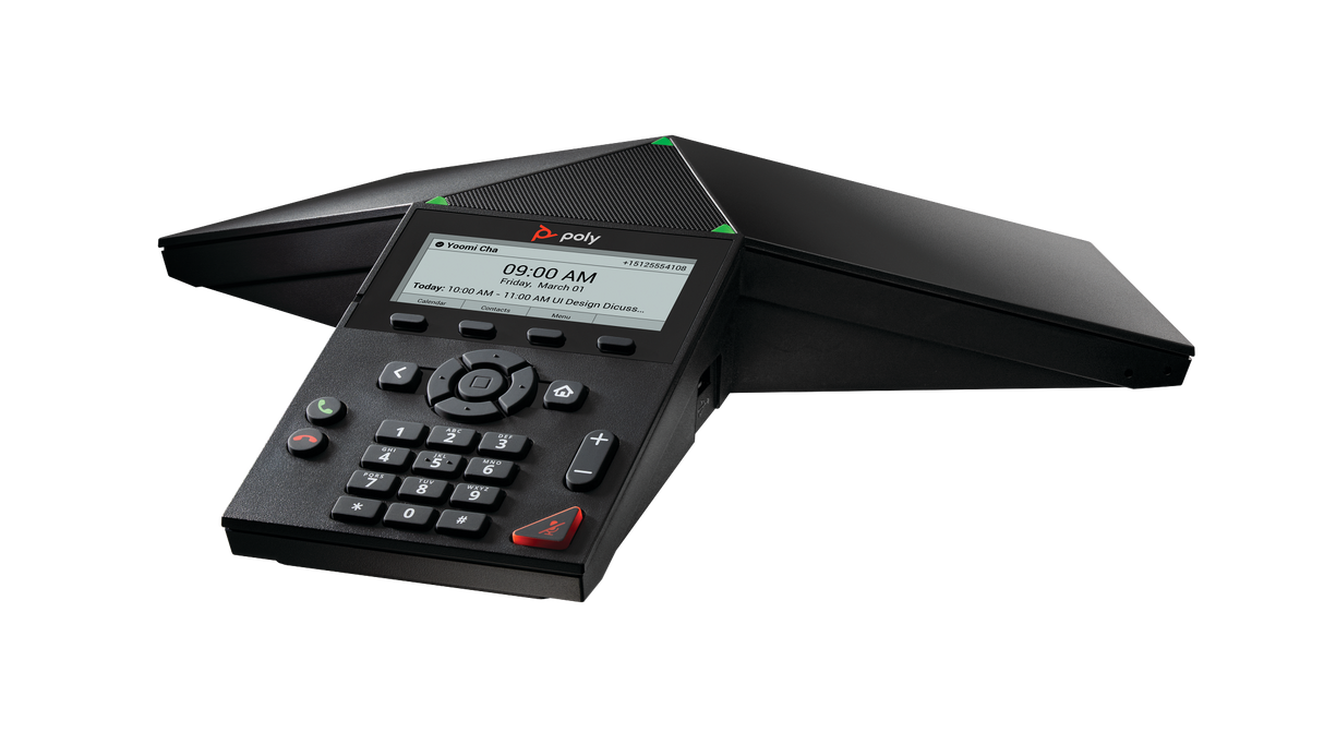 Poly Trio 8300 IP Conference Phone and PoE-enabled No Radio Poly Voice Poly