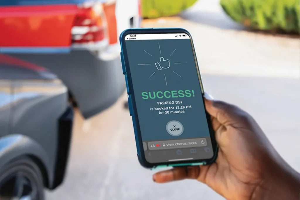 Choros QR-based booking for parking spaces and other facility resources