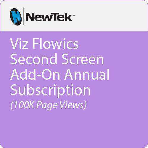 Vizrt VFSSAO100kASub Viz Flowics Second Screen Add-on (100 K page views) Annual Subscription - SW-FL0000005 Production Vizrt