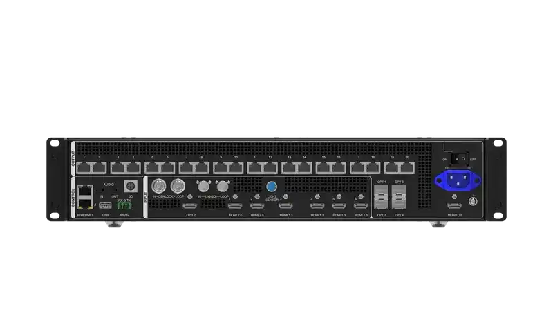 NovaStar VX2000 Pro New all-in-one controller that integrates video processing, video control and LED screen configuration into one unit - Ultra HD 4K×2K@60Hz - Up to 13 Million Pixels Video Wall Processors Novastar