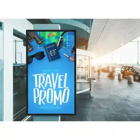 Peerless-AV KOP55XHB2 55" Black Dual-Sided Smart City Kiosk w/XHB554 Displays Video Peerless-AV