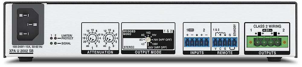 Extron XPA U 2002 SB Two Channel Bridgeable Output Amplifier 200/400 Watts Per Channel Audio Amplifiers Extron