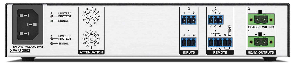 Extron XPA U 3502 Two Channel Audio Power Amplifier 350 Watts Per Channel Audio Amplifiers Extron