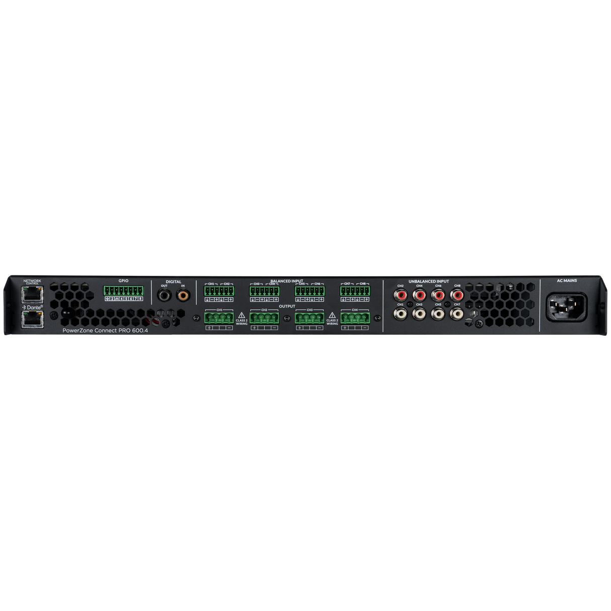 Sonance PowerZone Connect PRO 600.4D – Amp with Dante Amplifiers Sonance