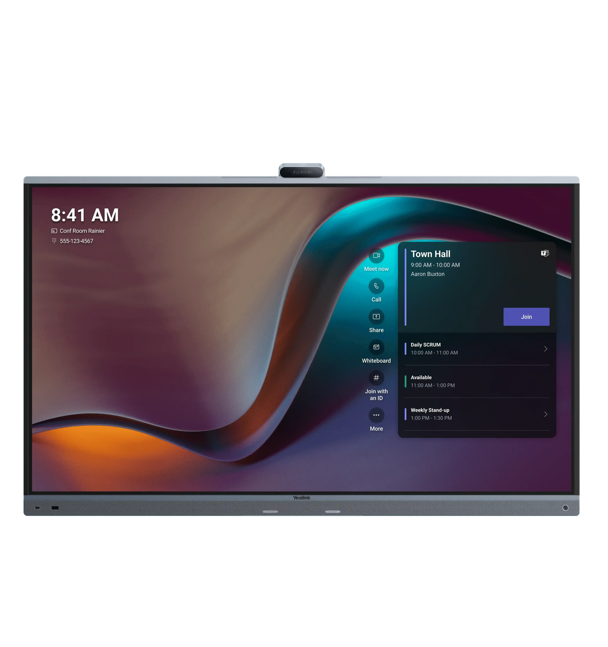 Yealink MeetingBoard Pro 65-inch Interactive Whiteboard for Microsoft Teams Rooms Interactive Displays Yealink