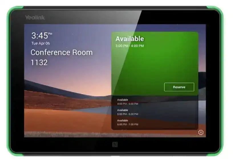 Yealink RoomPanel Plus E2 10-inch Scheduling Panel, Black Room Reservation Yealink