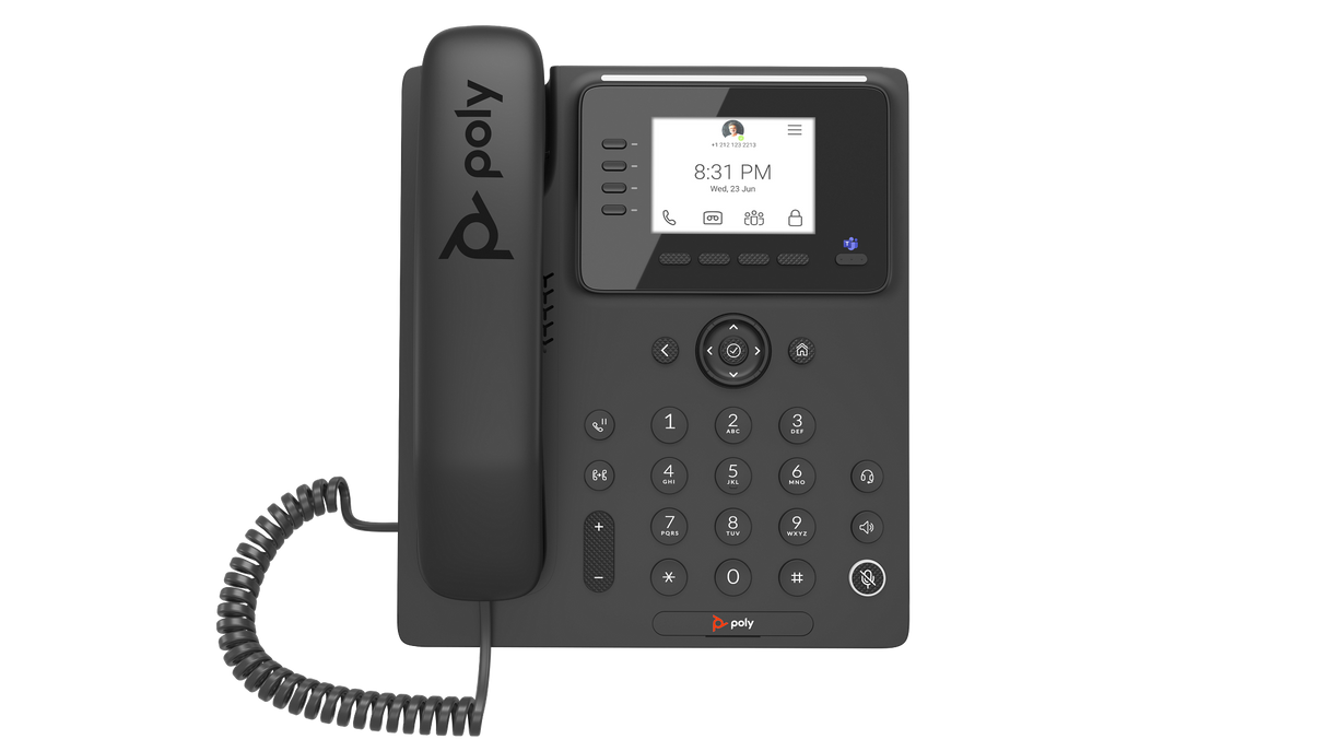 Poly CCX 350 Business Media Phone for Microsoft Teams and PoE-enabled GSA/TAA Poly Voice Poly