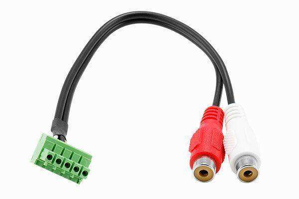 AMX CC-3.5ST5-RCA2F 5-pin 3.5mm Phoenix to 2 RCA Female Cable Audio & Video Cables AMX