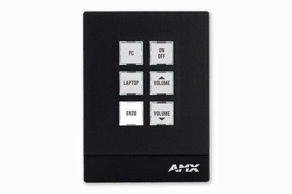 AMX MCP-106L-BL Massio™ 6-Button ControlPad - Landscape (Black) - FG2102-06L-BL Video Transmitters AMX