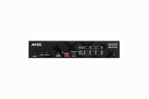 AMX SDX-414-DX Solecis 4x1 4K HDMI Digital Switcher with DXLink Output Video Transmitters AMX