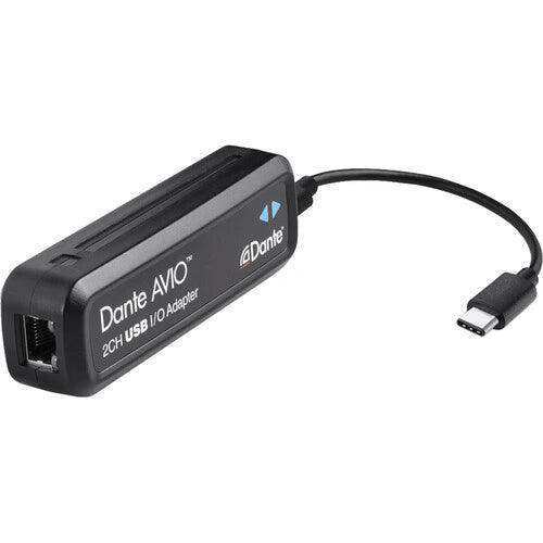 Audinate Dante AVIO 2x2 USB Type-C I/O Adapter for Dante Audio Network Audio Components Audinate