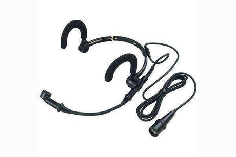 Audio-Technica AT889CW Moisture-resistant headworn condenser microphone with 55" cable terminated with locking 4-pin HRS-type connector for Audio-Technica wireless systems using UniPak transmitters Microphones Audio-Technica