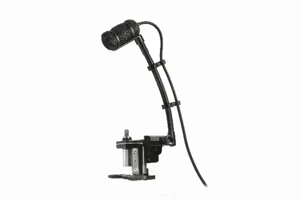 Audio-Technica ATM350D Cardioid condenser instrument microphone with universal clip-on mounting system, 5" gooseneck, AT8491D drum mount Microphones Audio-Technica