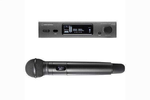 Audio-Technica ATW-3212/C510EE1 3000 Series Wireless System (4th gen) includes: ATW-R3210 receiver and ATW-T3202 handheld transmitter with ATW-C510 cardioid dynamic microphone capsule, 530-590 MHz Microphones Audio-Technica