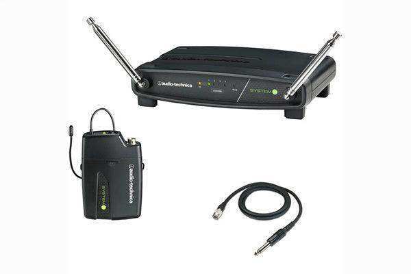 Audio-Technica ATW-901A/G System 9 Wireless system includes ATW-R900a receiver and ATW-901a body-pack transmitter with AT-GcW guitar/instrument input cable. Microphones Audio-Technica