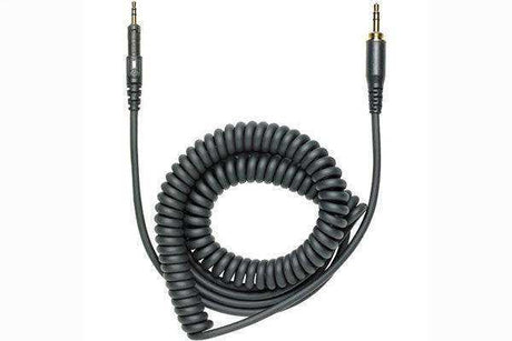 Audio-Technica HP-CC 1.2m-3m (3.9'-9.8') coiled (black) replacement cable for ATH-M40x and ATH-M50x headphones. Includes 6.3 mm (1/4") screw-on adapter. Microphones Audio-Technica