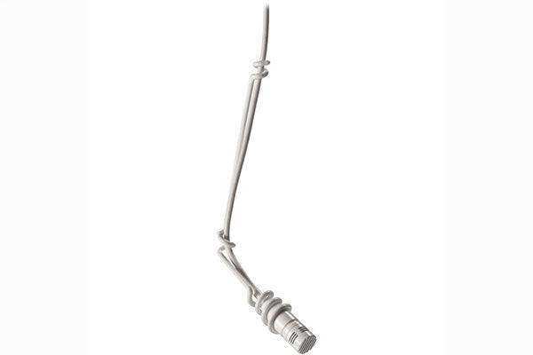 Audio-Technica U853PMW Miniature cardioid condenser hanging microphone, phantom power only, includes wall/ceiling plate power module, white Microphones Audio-Technica