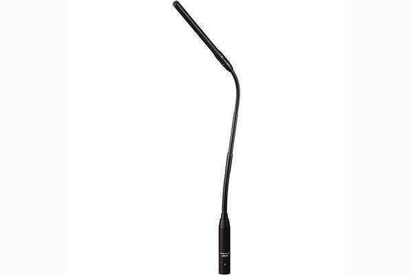 Audio-Technica U857QLU UniLine condenser quick-mount gooseneck microphone with integral power module, phantom power only, 23.74" long Microphones Audio-Technica