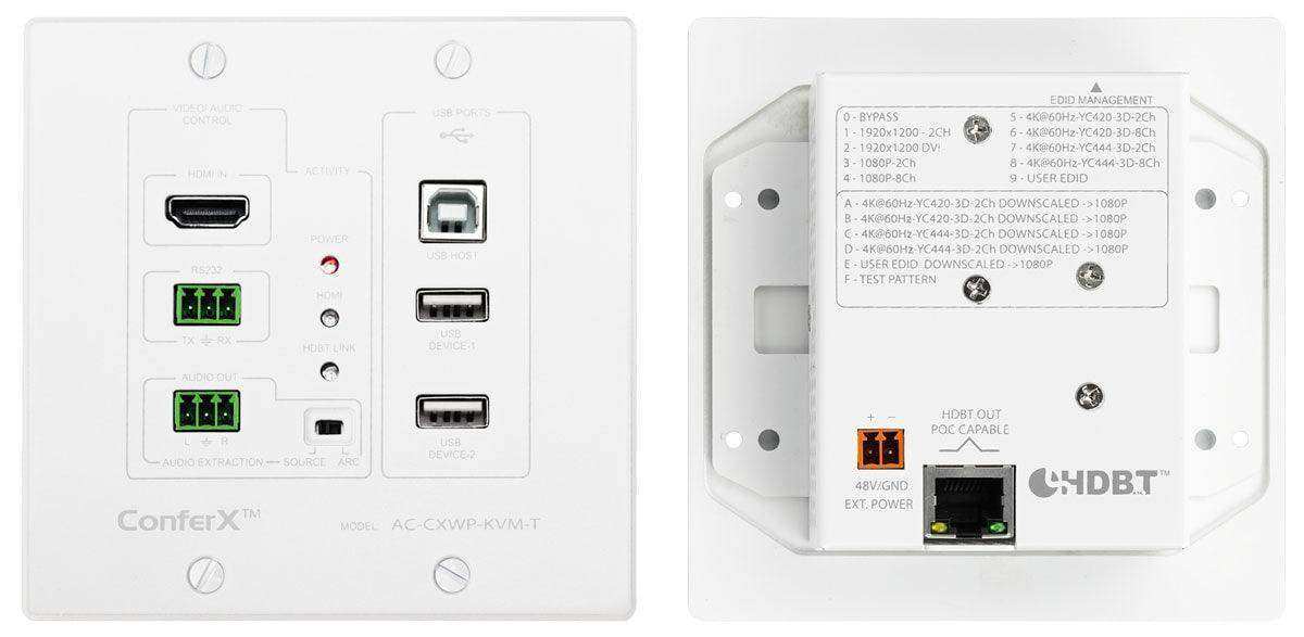 AVPro Edge AC-CXWP-KVM-KIT HDMI and Bi-Directional USB Wall Plate Transmitter and Receiver via HDBaseT Kit Video Transmitters AVPro Edge