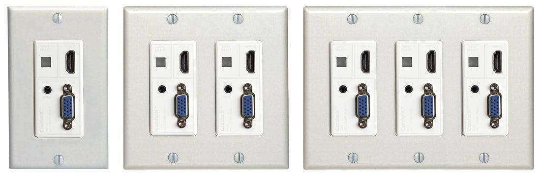 AVPro Edge AC-CXWP-VGA-T HDMI or VGA Wall Plate Transmitter via HDBaseT Video Transmitters AVPro Edge