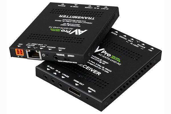 AVPro Edge AC-EX70-UHD-KIT Ultra Slim 4K HDMI via HDBaseT 70 Meter Extender with Bi-Directional Power Video Transmitters AVPro Edge