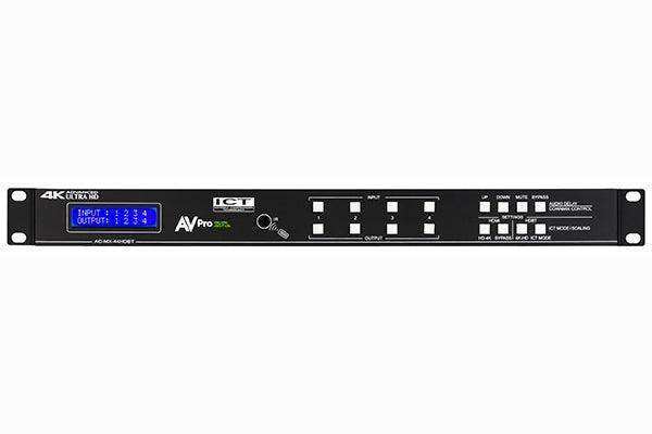 AVPro Edge AC-MX-44HDBT 18Gbps True 4K60 4:4:4, 4x4 Matrix with four HDMI inputs as well as four mirrored HDBaseT outputs blocks. Video Transmitters AVPro Edge