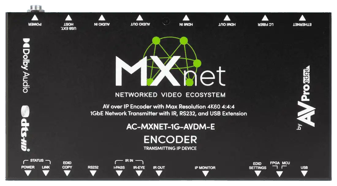 AVPro Edge AC-MXNET-1G-AVDM-E MXNet 1G Downmixing Encoder/Transmitter Device Video Transmitters AVPro Edge