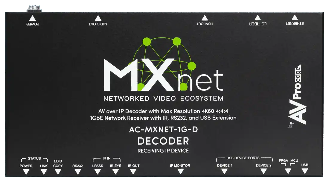 AVPro Edge AC-MXNET-1G-D MXNet 1G Decoder/Receiving Device Video Transmitters AVPro Edge