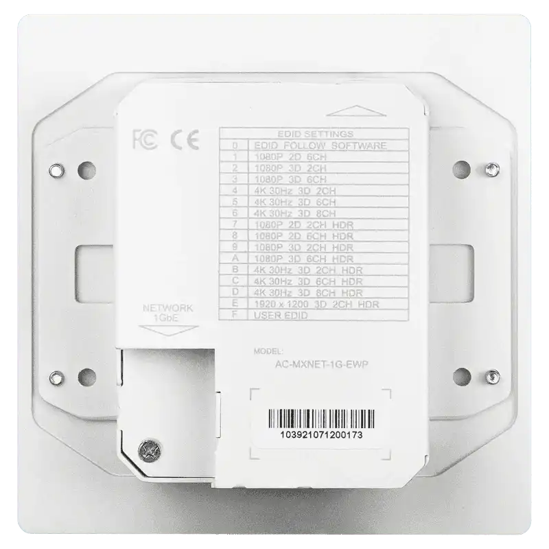 AVPro Edge AC-MXNET-1G-EWP MXNet 1G Wall Plate Encoder Device Video Transmitters AVPro Edge
