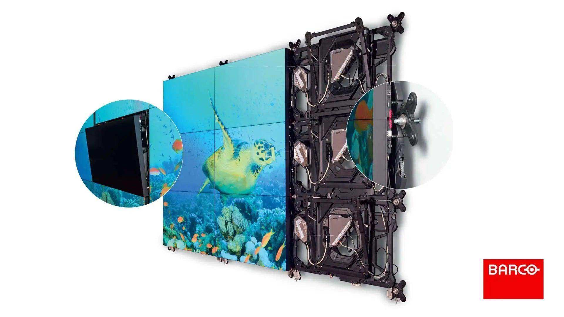 Barco UniSee 500 55” bezel-less tiled LCD video wall platform